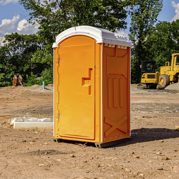 how often are the portable restrooms cleaned and serviced during a rental period in Molino